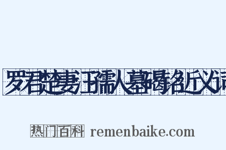 罗君楚妻汪孺人墓碣铭近义词是什么意思的图片